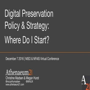Madsen Digital Preservation Policy & Strategy