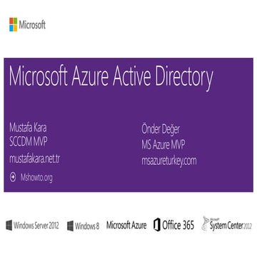 Microsoft Azure Active Directory Sunumu