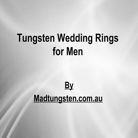 Tungsten Wedding Bands from Mad Tungsten Australia