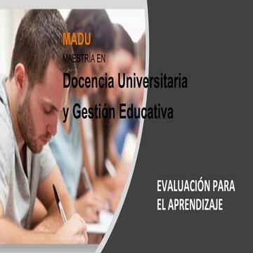 EVALUACION PARA EL APRENDIZAJE