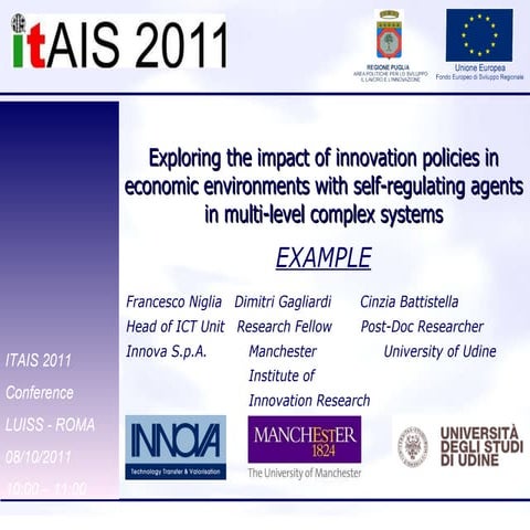 EXAMPLE on Maestro Itais 2011 Paper20