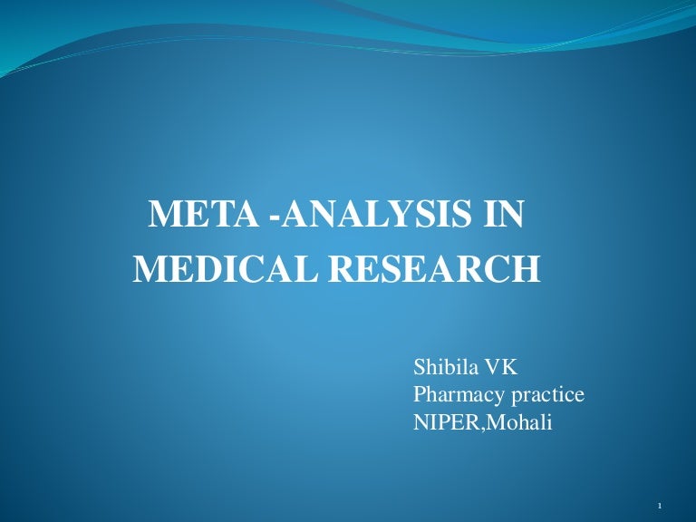 Metaanalysis in medical research