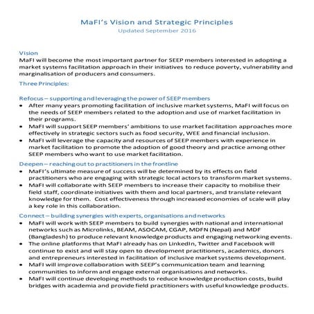 MaFI Vision and Strategic Principles, Updated Sep16
