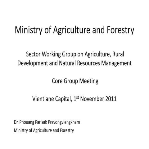Agricultural Strategic Development Plan Formulation | PDF