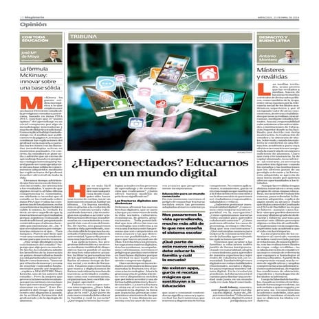 ¿Hiperconectados? Educarnos en un mundo digital