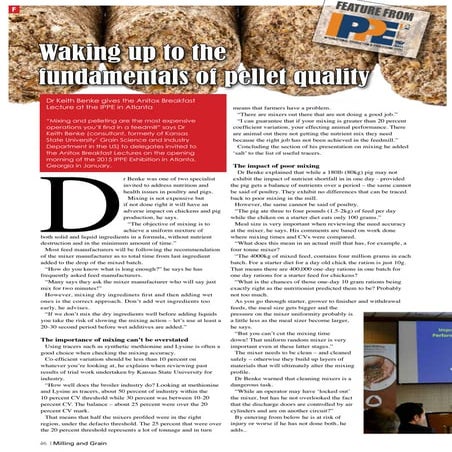 Waking up to the fundamentals of pellet quality 