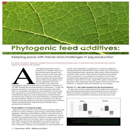 Phytogenic feed additives: Keeping pace with trends and challenges in pig pro...