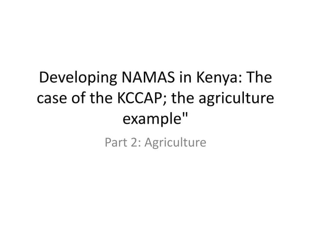 Magambo Developing NAMA Kenya agriculture july 2012