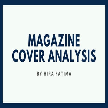 Magazine cover-analysis
