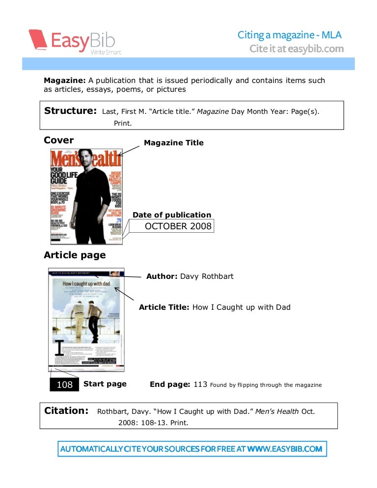 citing a magazine in mla mla photo citations