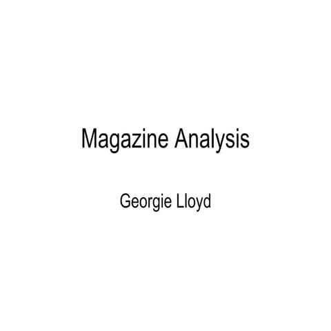 Magazine analysis