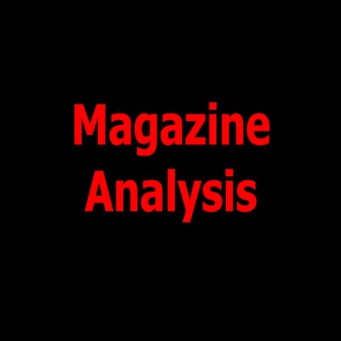 Magazine analysis