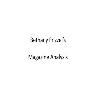 Magazine analysis