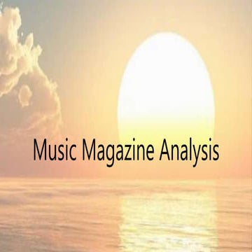 Magazine analysis