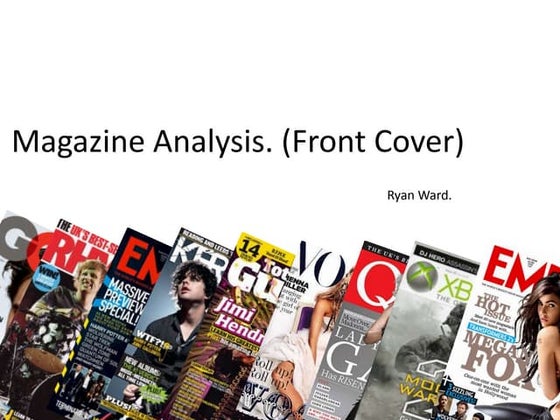 Key terms of a magazine front cover | PPT