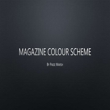 Magazine colour scheme