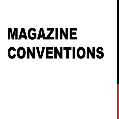 Magazine conventions