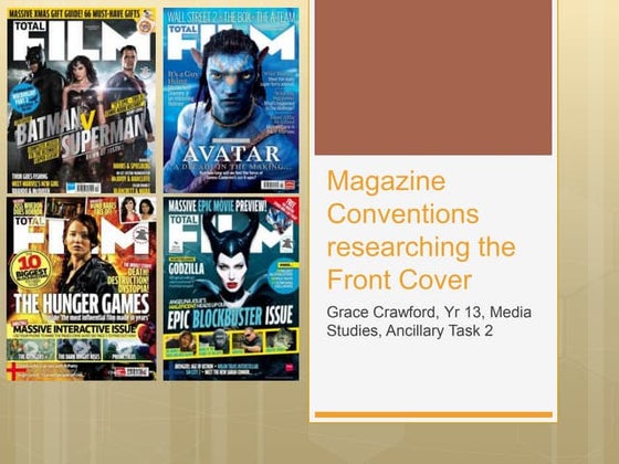 Key terms of a magazine front cover | PPT