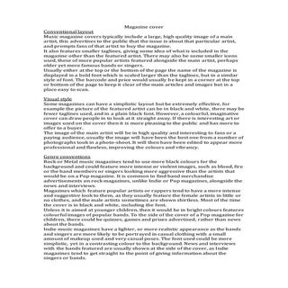 Magazine cover analysis