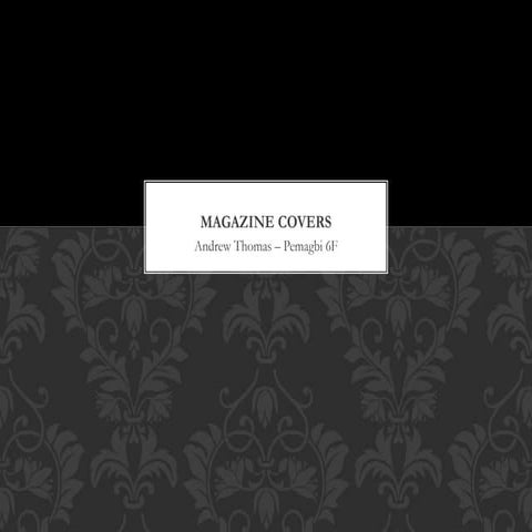 Magazine cover   as media