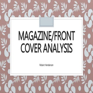 Magazine cover analysis of similar ...