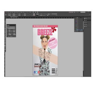 Magazine cover and double page spread