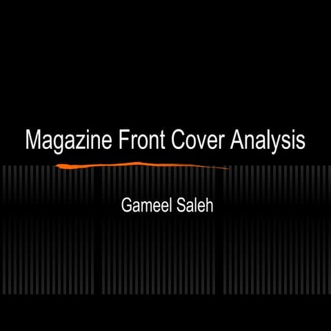 Magazine cover presentation