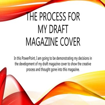Magazine cover process