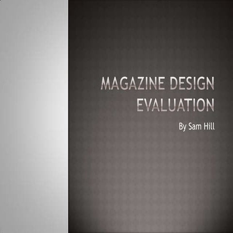 Magazine design evaluation