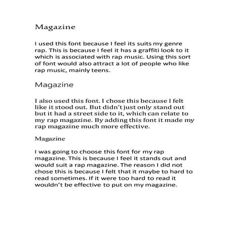 Magazine font analysis | PDF