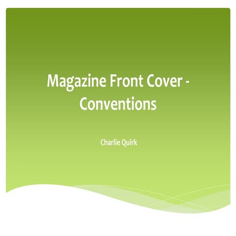 Magazine Front Cover - Conventions 