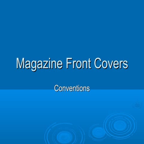 MS1 Magazine front cover analysis