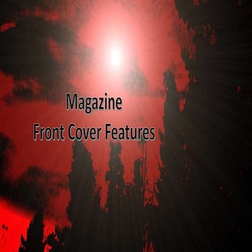 Magazine front cover features | PPT