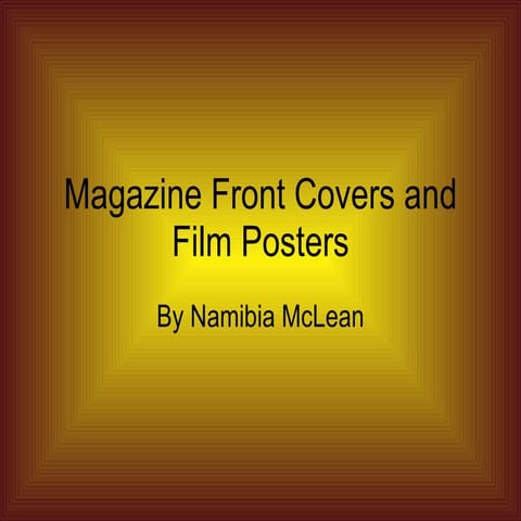 Film Posters and Magazine Front Covers