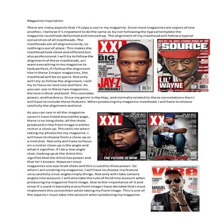 Magazine inspiration