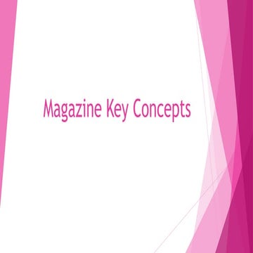 Magazine key concepts