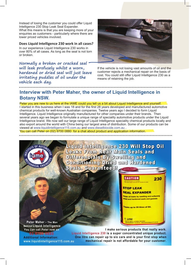 Stop Oil Leak Seal Expander Part2