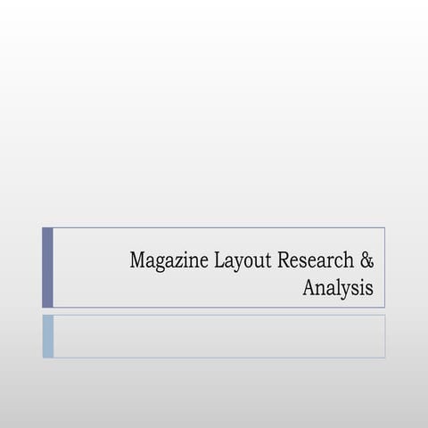 Magazine Cover Layout Research & Analysis | PPTX