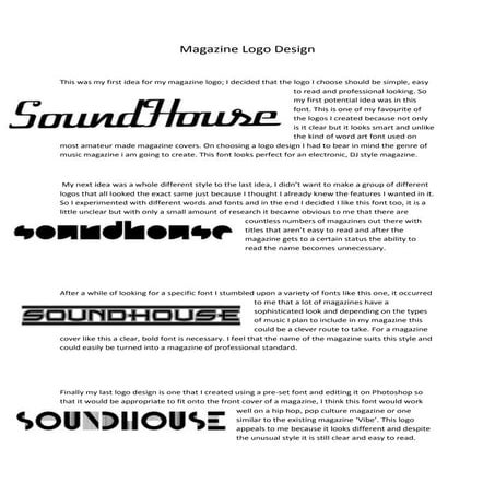 Magazine logo design