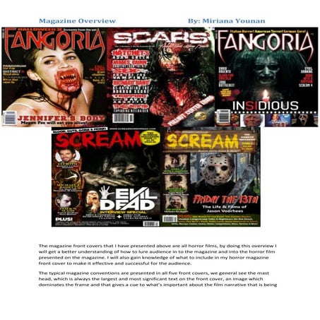 Film Magazine Front Cover Overview | DOCX