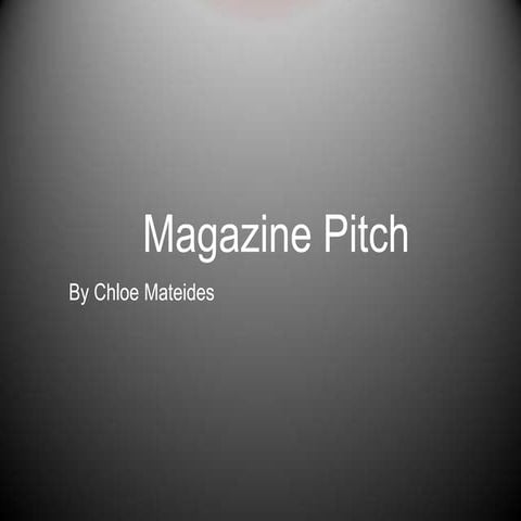 Magazine pitch