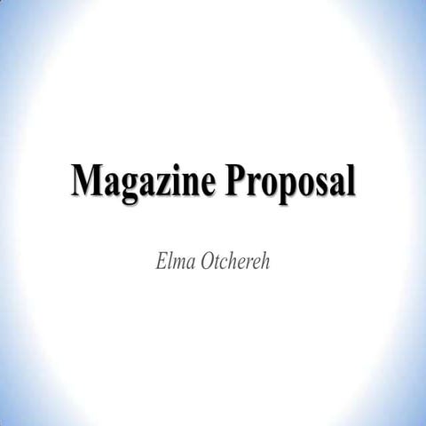 Magazine proposal