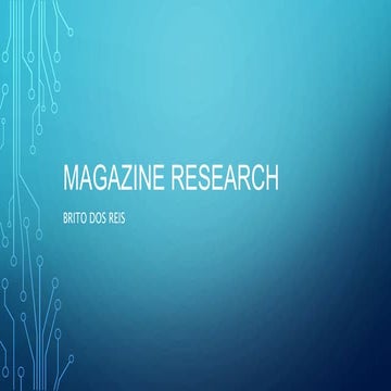 Magazine research