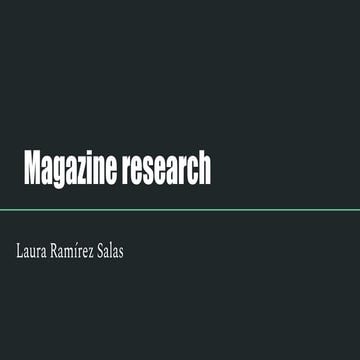 Magazine cover codes and conventions analysis | PPTX