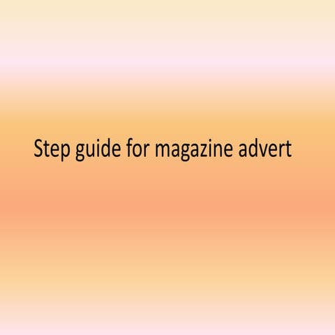 Magazine step guide