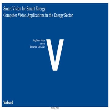 [DSC DACH 24] Smart Vision for Smart Energy: Computer Vision ...