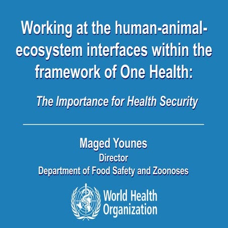 Working at the Human-Animal-Ecosystem Interfaces within the Framework of One ...