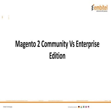 Magento 2 Community Vs Enterprise Edition Comparison