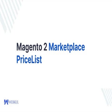 Magento 2 Marketplace PriceList