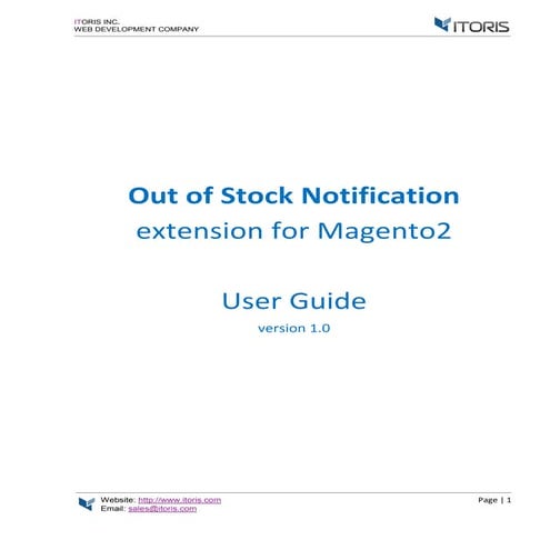 Magento 2 Out Of Stock Notification From ITORIS INC